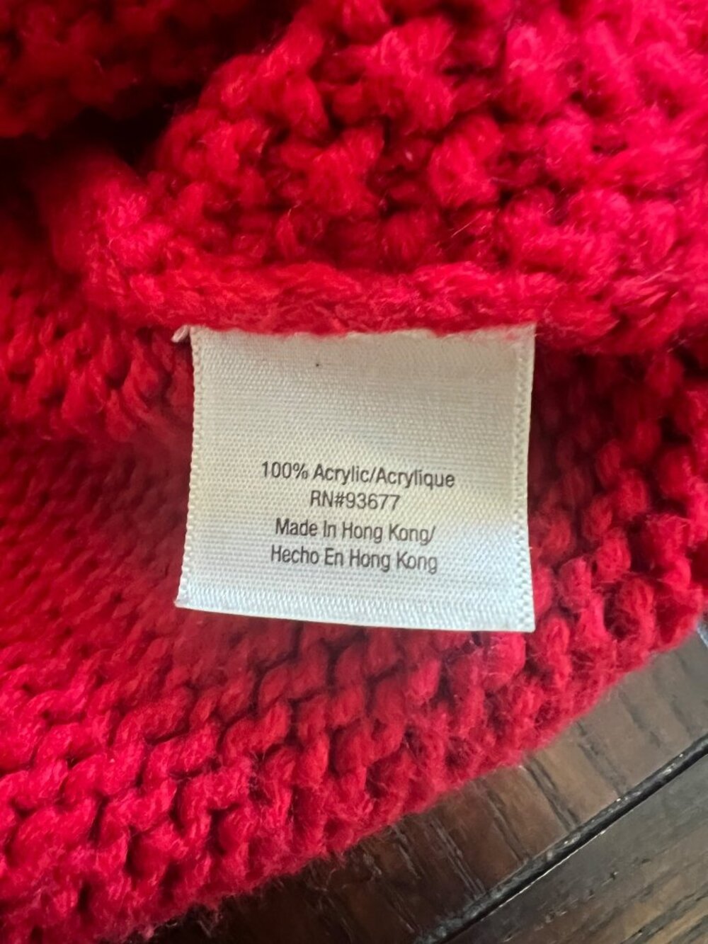 Vintage St.John's Bay Petite Red Cable Knit V-neck Long Sleeve Sweater Large - Picture 4 of 7